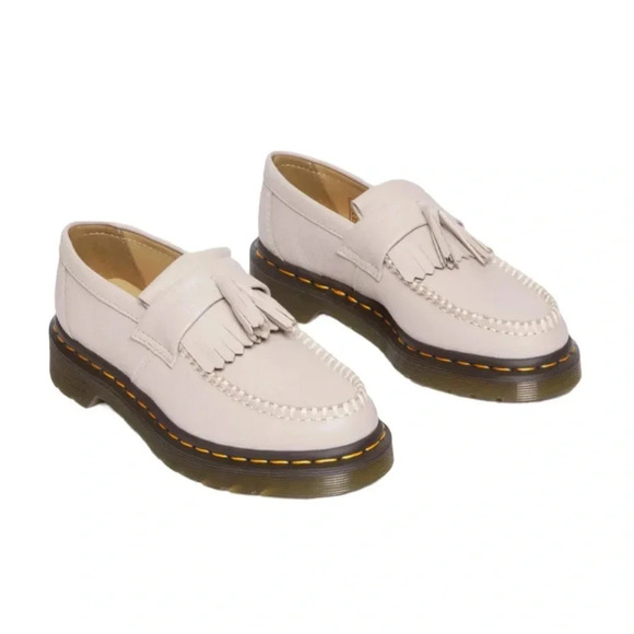 Dr. Martens Adrian Leather Tassle Loafers NWT/NWB | Vintage Taupe - Size 10 - Picture 7 of 14
